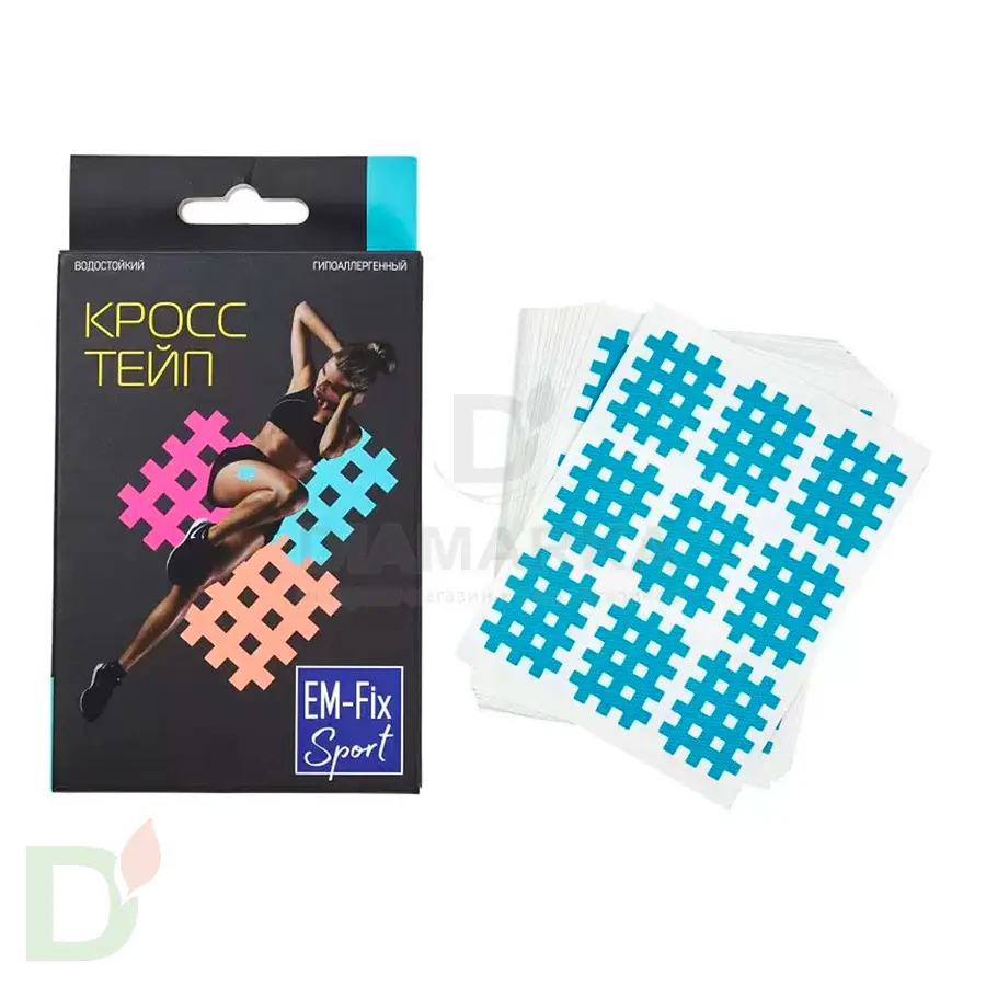 Кросс тейп водостойкий EM-Fix Sport  голубой