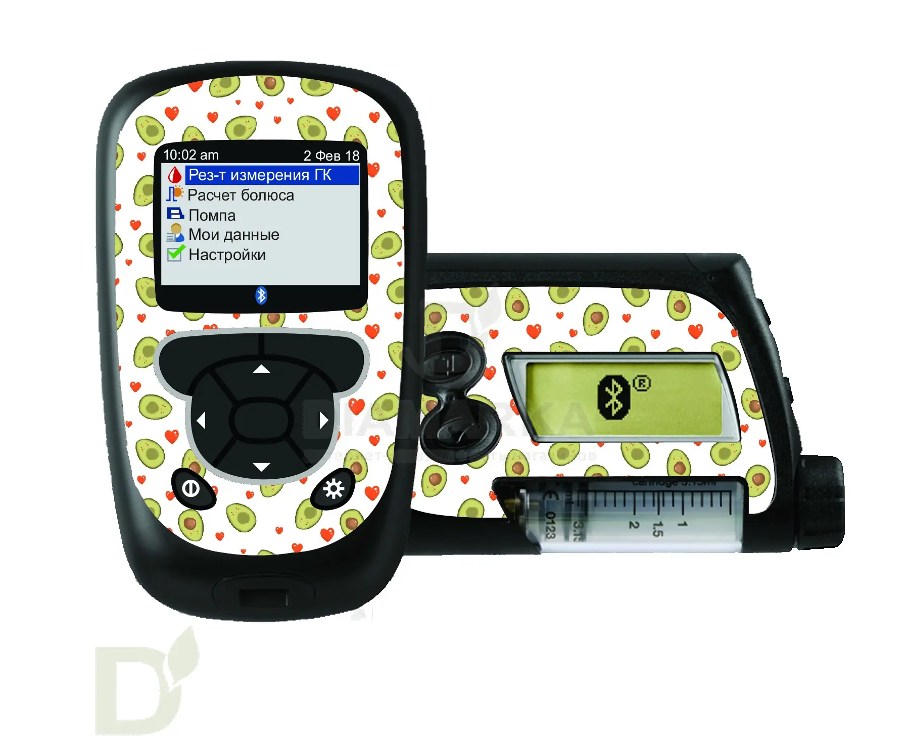 Наклейка на помпу и глюкопульт Акку-Чек