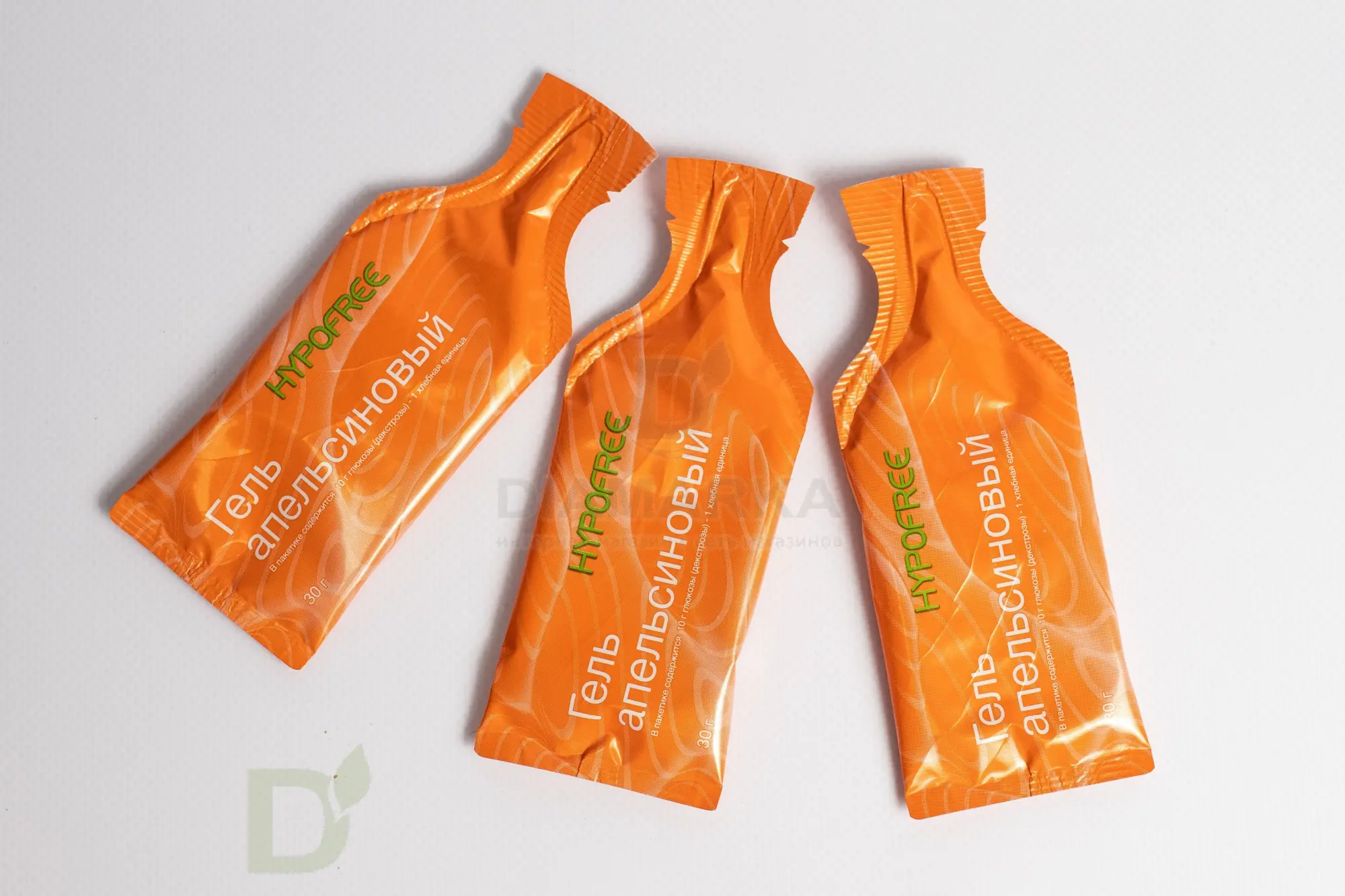 Гель HYPOFREE 1ХЕ Апельсин, мягкая упаковка, 10 саше по 30мл