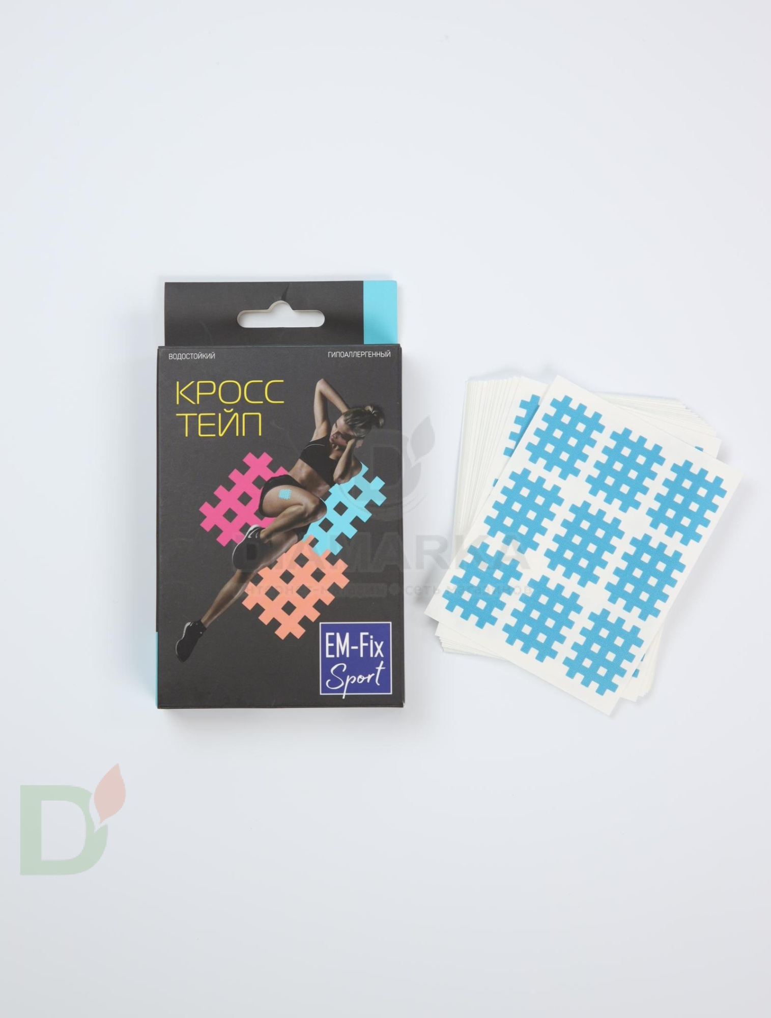 Кросс тейп водостойкий EM-Fix Sport  голубой