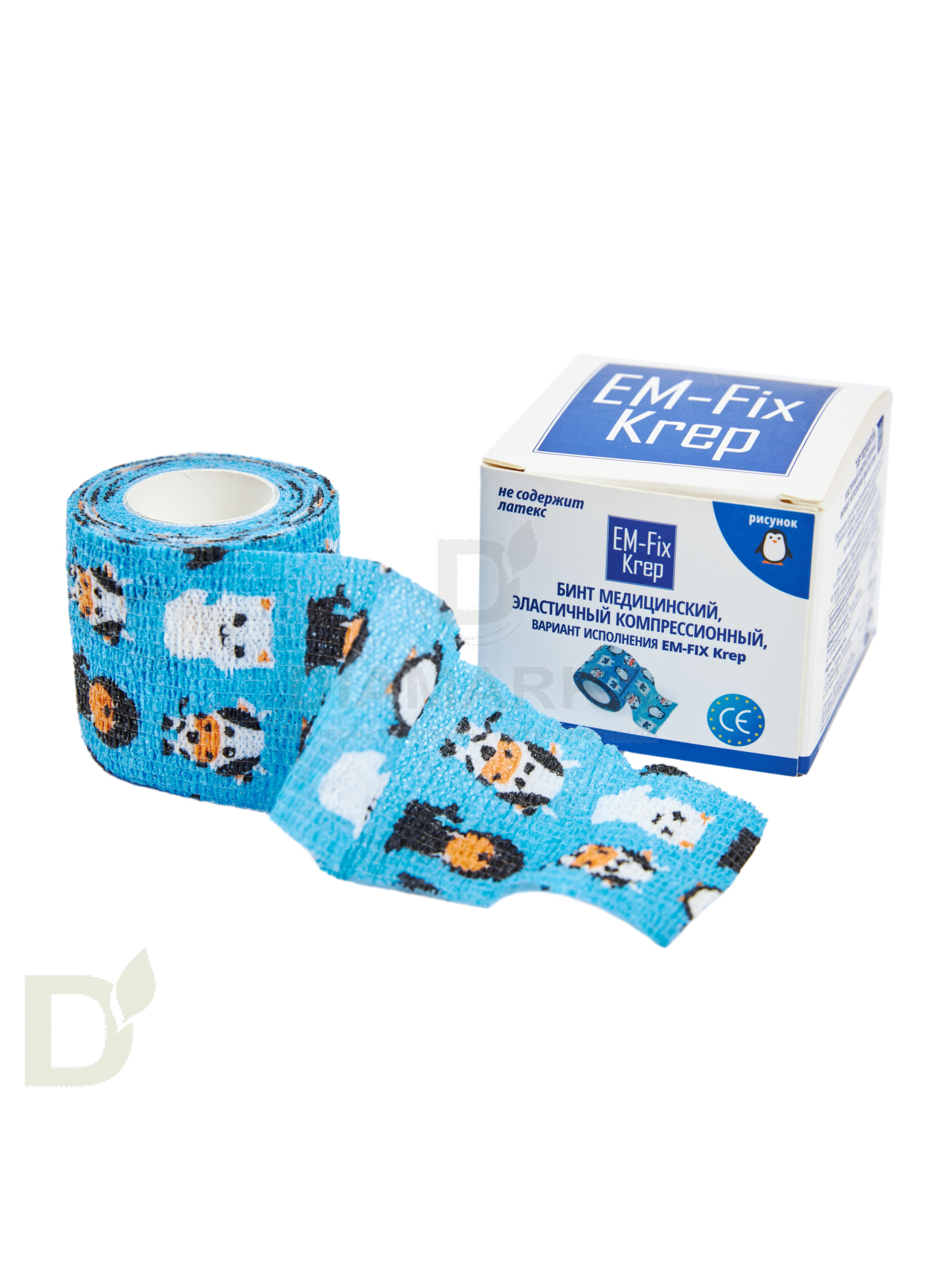 Бинт эластичный когезивный EM-fix krep Детский, 5см х 4,5м в интернет-магазине