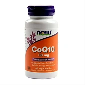 Витамины NOW Коэнзим Q10 Повышение энергии и метаболизма, 30 мг, 60 шт
