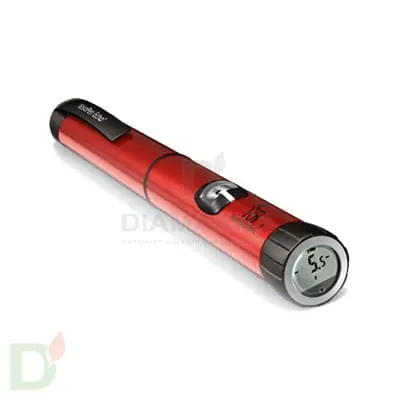 Шприц-ручка НовоПен Эхо, красная, шаг 0,5 ед.