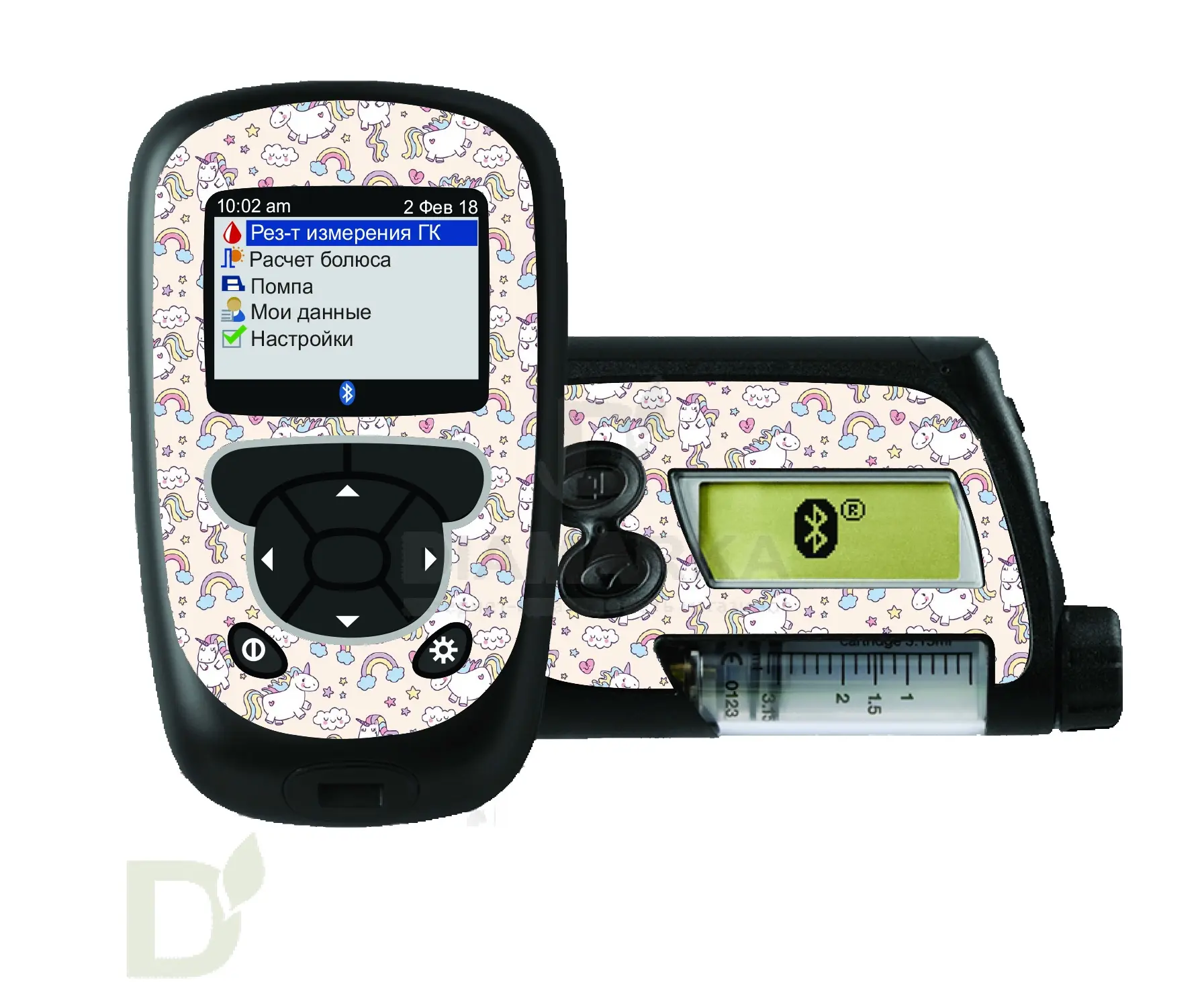 Наклейка на помпу и глюкопульт Акку-Чек