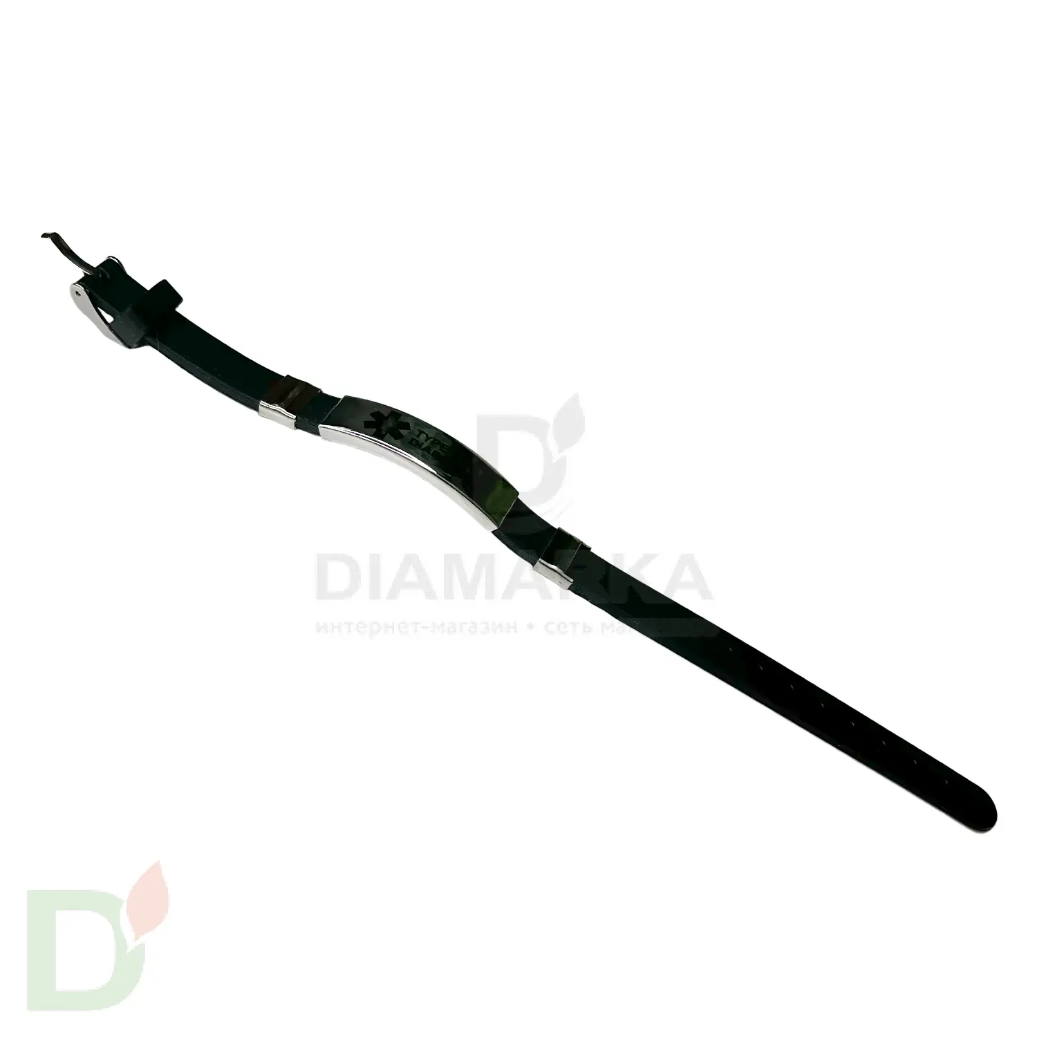 Браслет силиконовый Диабет 2 типа с застежкой (16-21см) в интернет-магазине